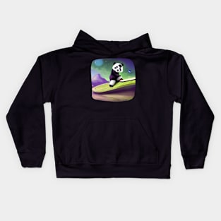 Panda Skatebord on New Planet Kids Hoodie